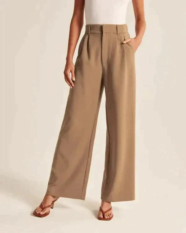 Damen Pantalon | Weite Beine mit hoher Taille