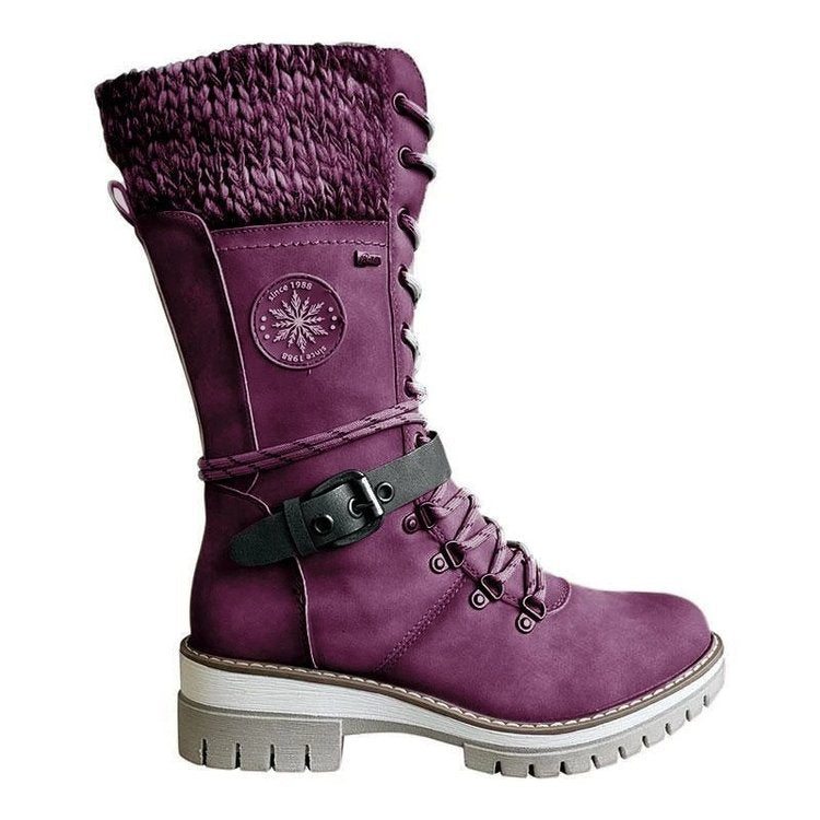 Damen-Schnürstiefel mit mittlerer schafthöhe | Wintertauglich