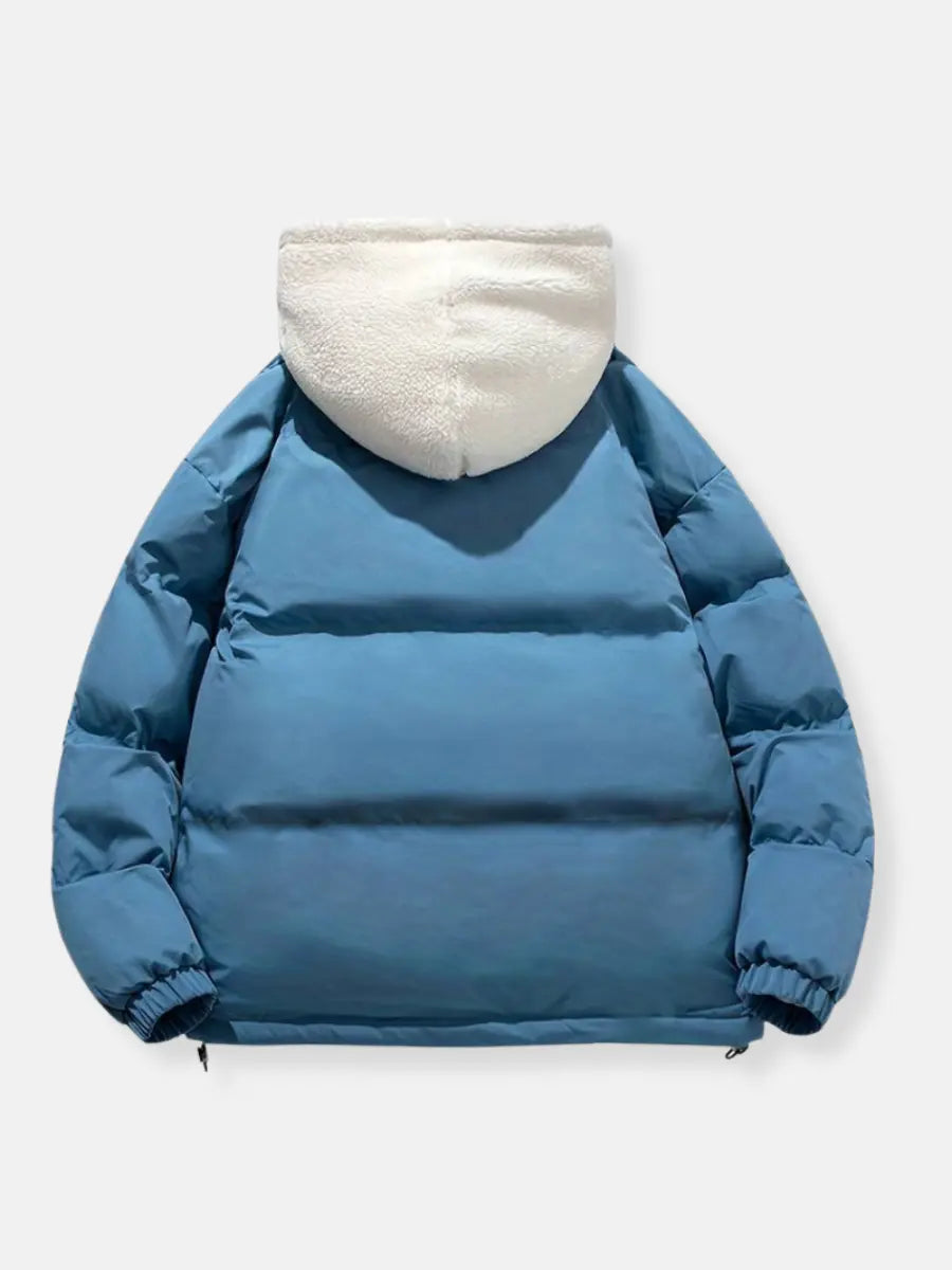 Warme Damen Winterjacke mit Reißverschluss | Mit Kapuze
