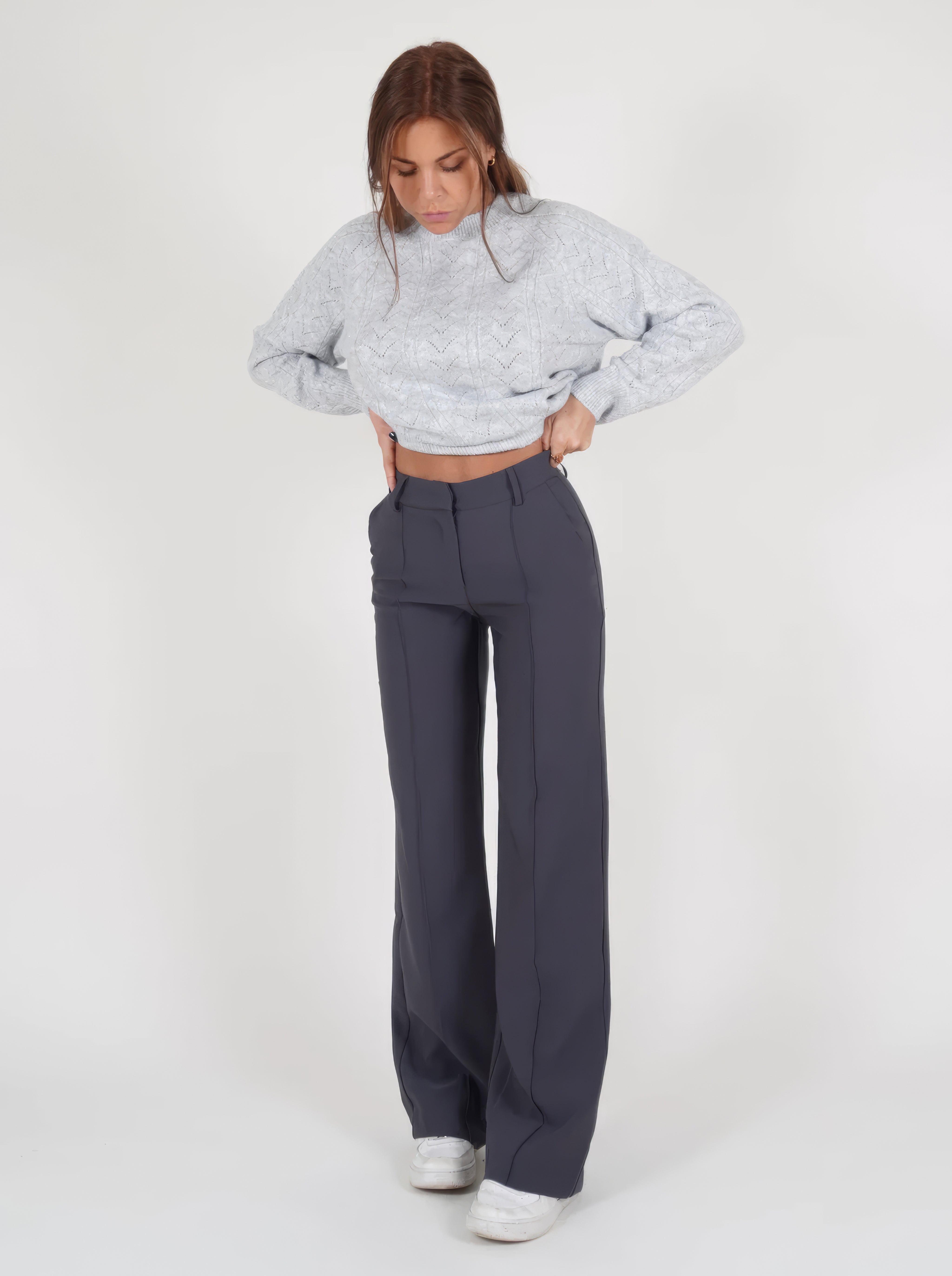 Damenhose | Hohe Taille mit geraden Beinen