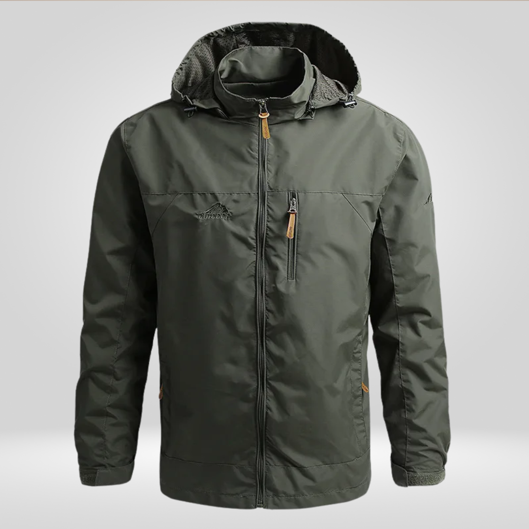Herren Regenjacke | Schutzorientierte Form mit funktionalem Aufbau