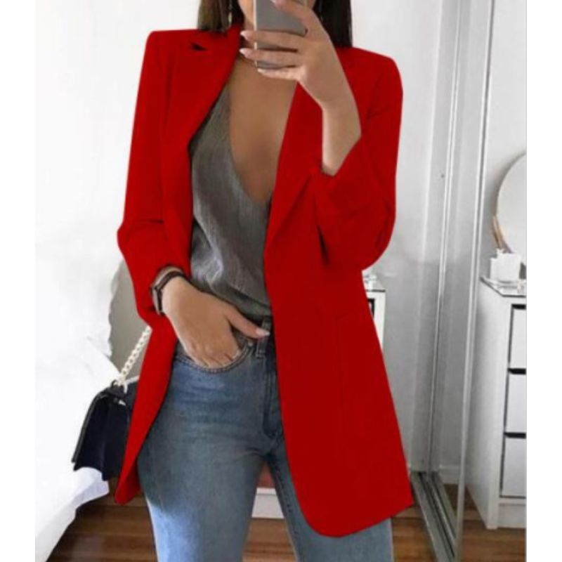 Damen-Blazer mit Langarmkonstruktion | sachliche Linienstruktur