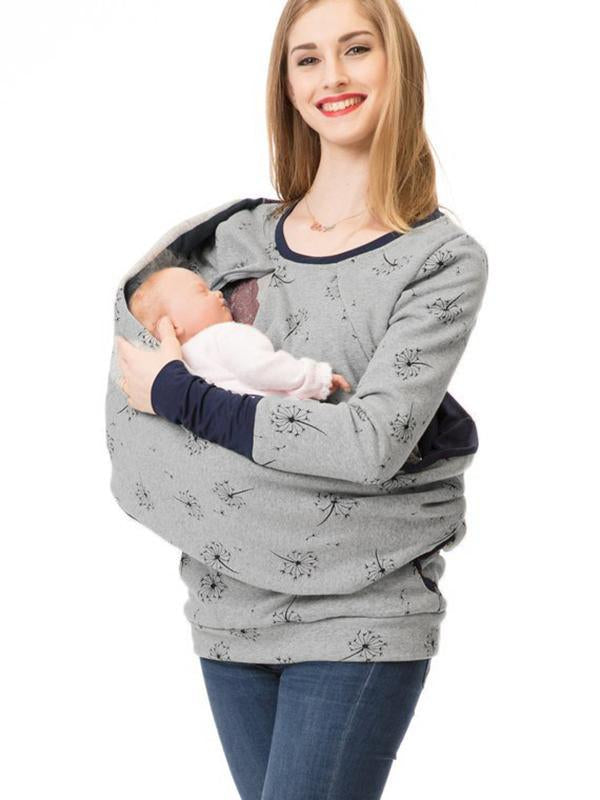 Stillpullover Damen | Kapuze mit Reißverschluss und Taschen
