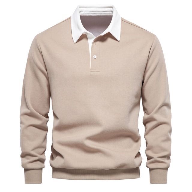 Herren Langarm Polo | gerader Aufbau mit klassischem Kragen