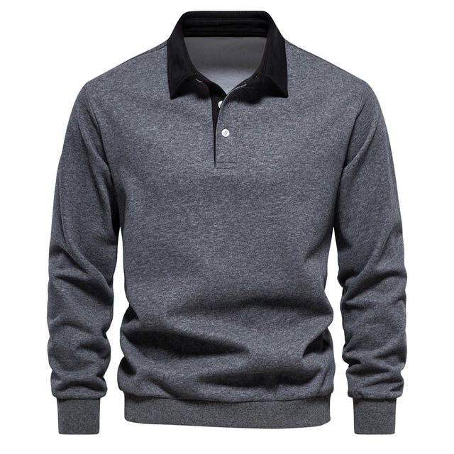 Poloshirt Herren | Klassischer Kragen mit V-Ausschnitt
