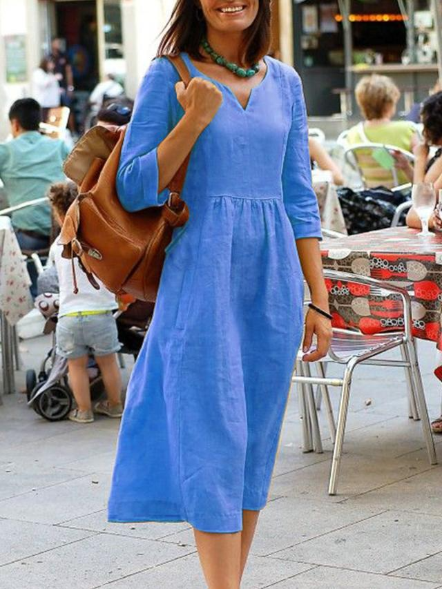 Damen Kleid | taillierter Schnitt mit V-Ausschnitt