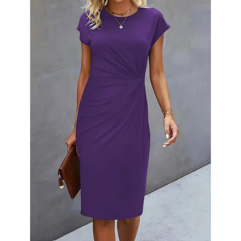 Women Dress | Short Sleeve Midi Length Cut Design