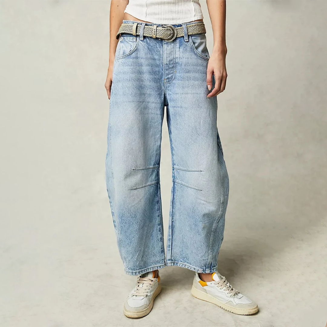 Women Jeans | Relaxed Fit High Rise Wide Leg Cut Design