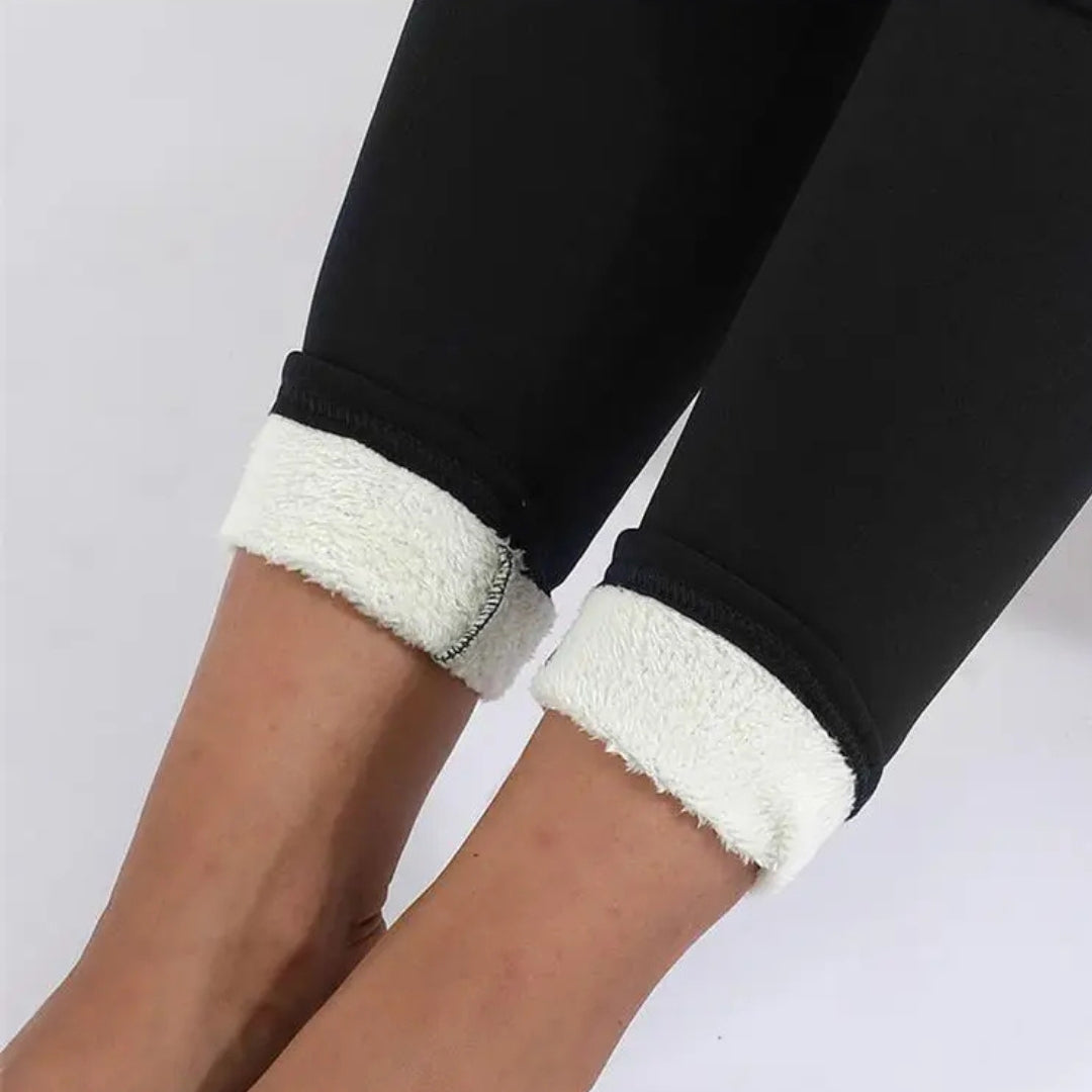 Damen Leggings | Fleece Ausführung blickdicht elastischer Bund