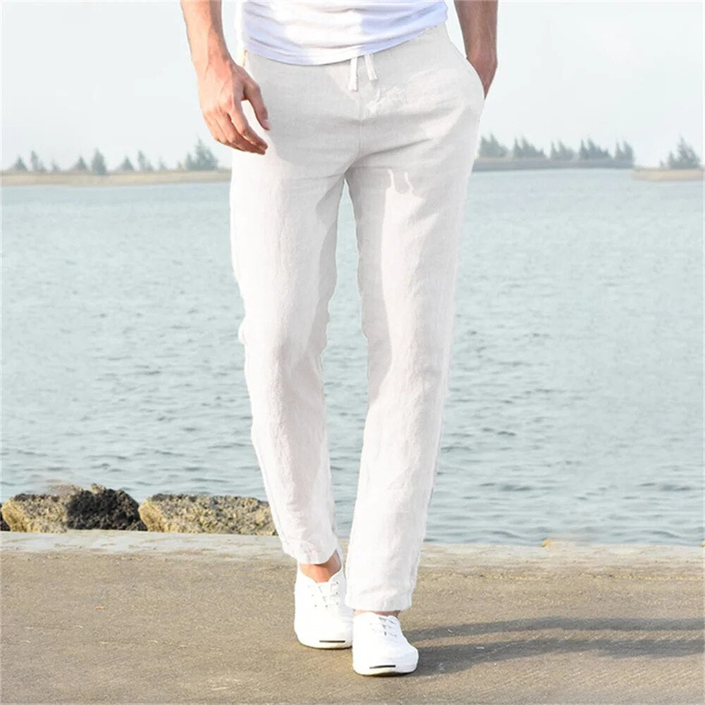 Herren Hose | leichte sommerliche Form mit weitem Bein