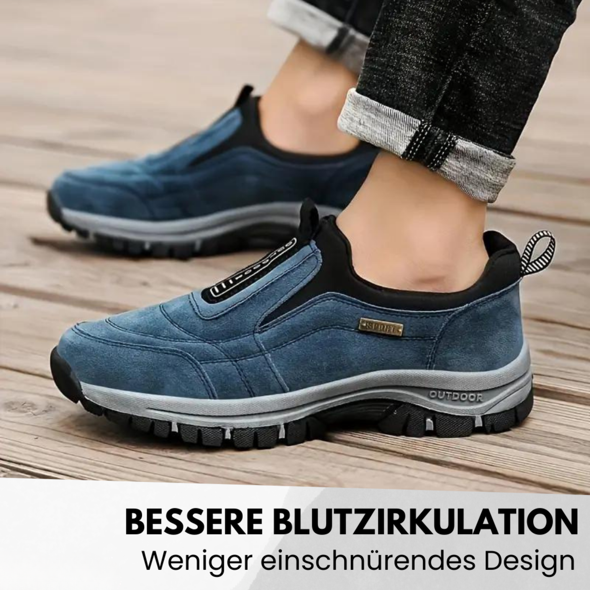 Herren-Schuh mit stabiler Laufsohle | Alltagstauglich