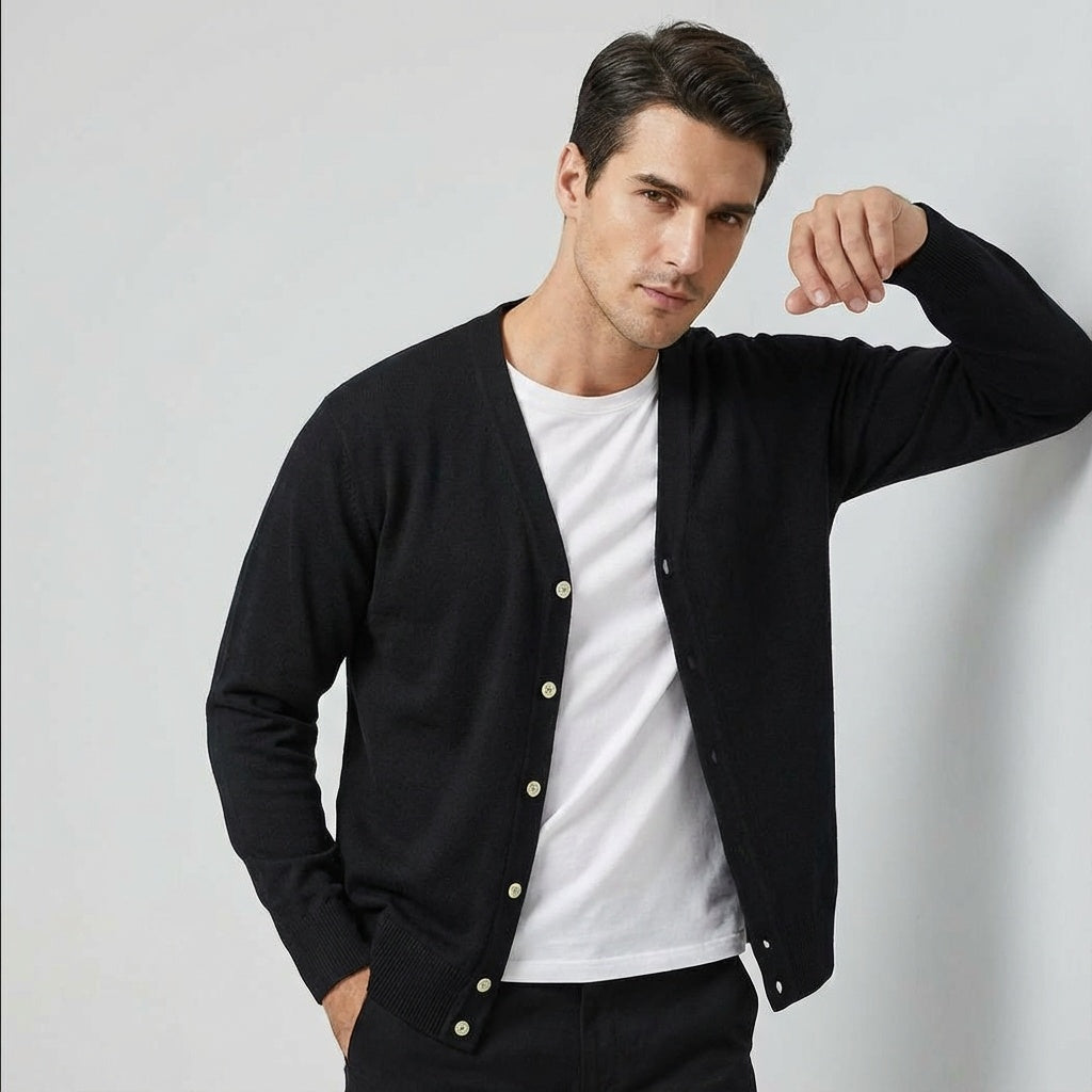 Herren Cardigan | Gestrickte Ausführung mit Frontöffnung