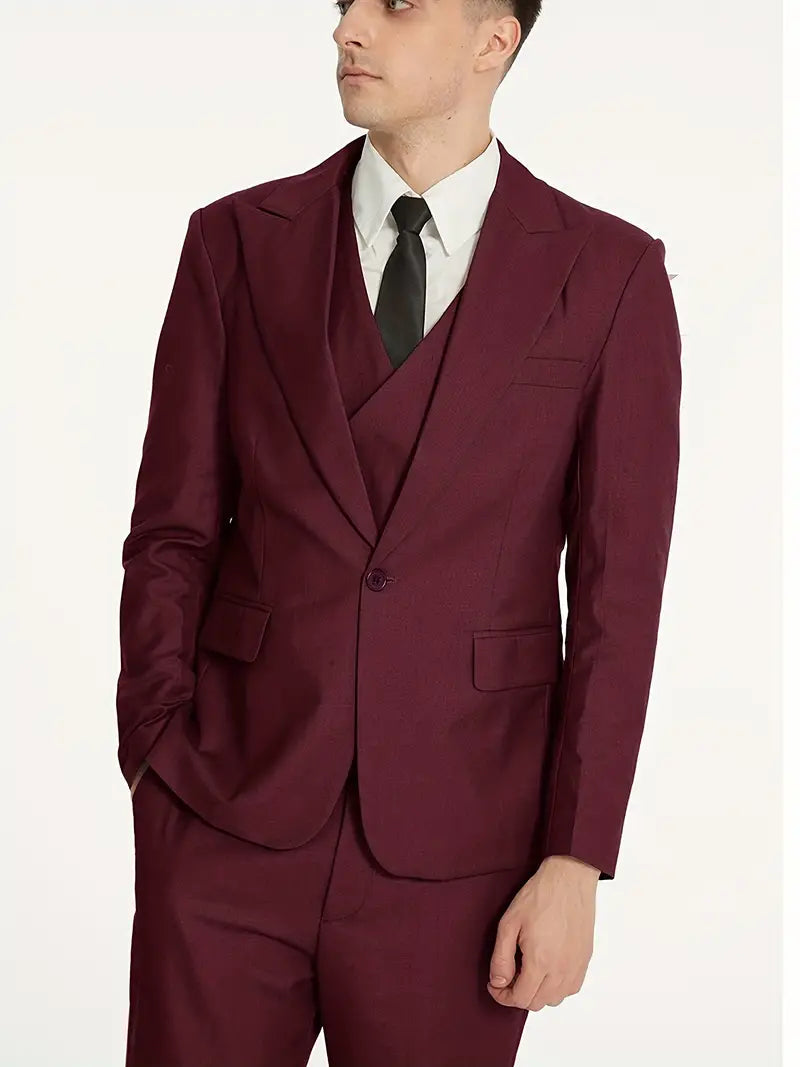Herren Business-Set | Blazer, Weste und Hose in klarer Form