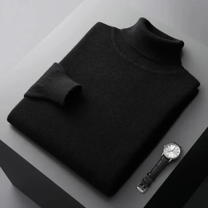Herren Rollkragenpullover | klar geschnittene Passform
