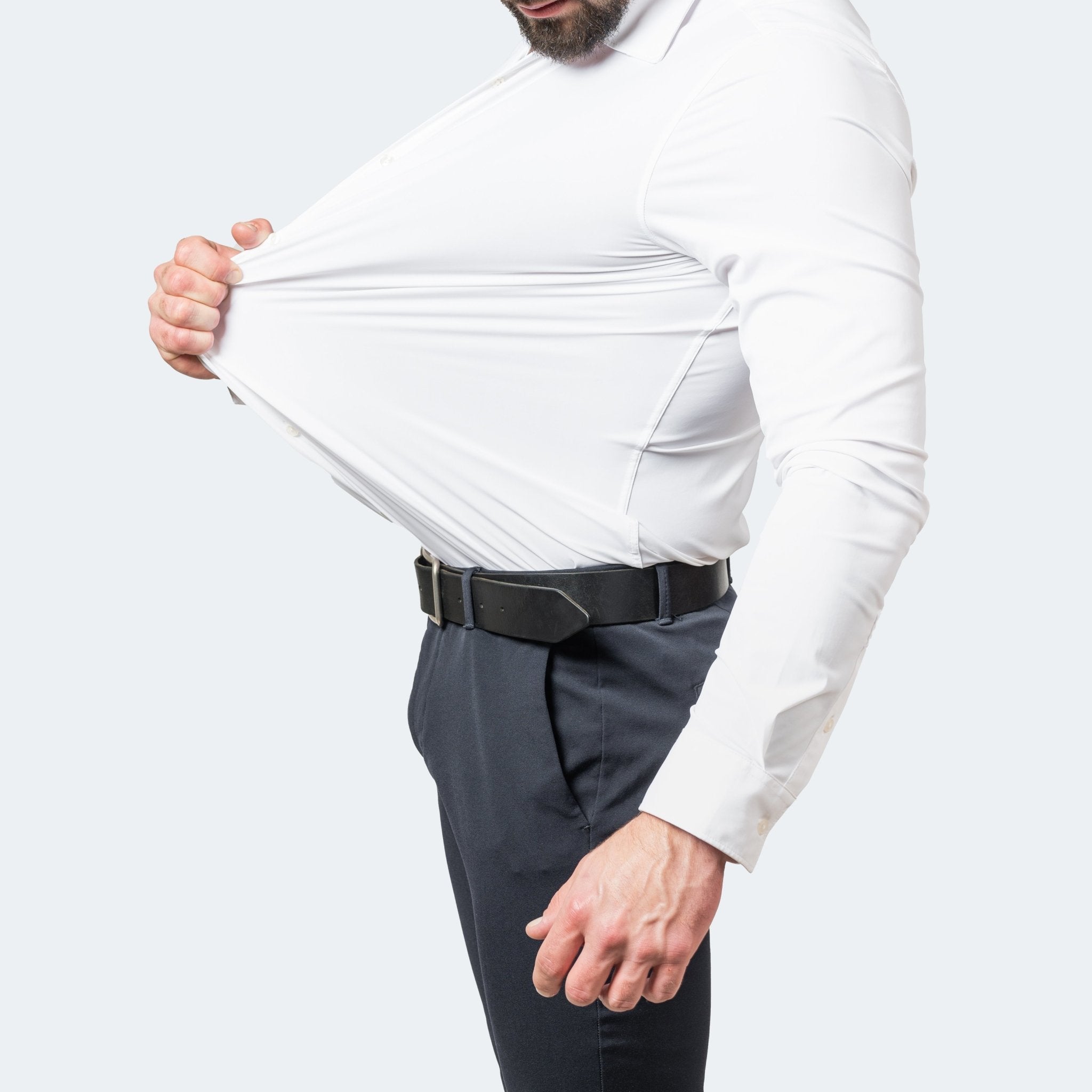 Herren Hemd | breiter Kragen mit Knopfleiste