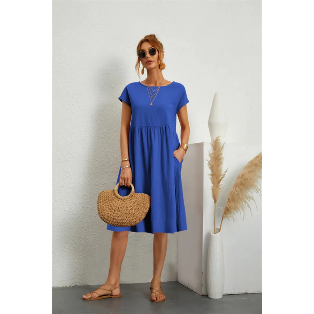 Women Dress | Short-Sleeve Midi Length Design