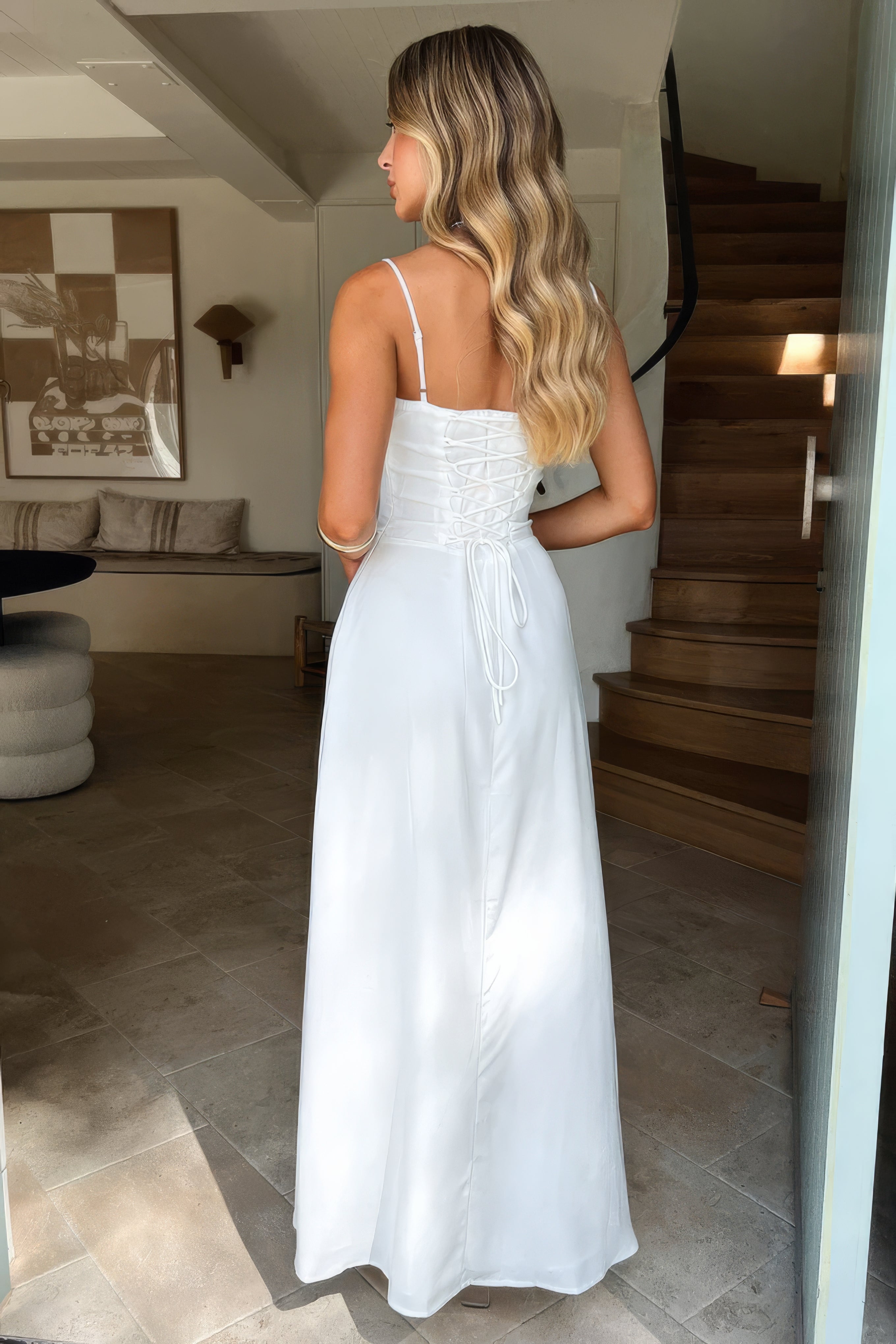 Damen Kleid | Ärmellose Ausführung in Maxi-Länge