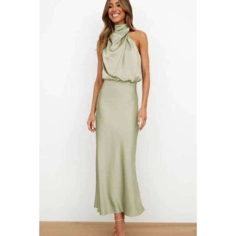 Damenkleid mit Halfterform | Midilänge