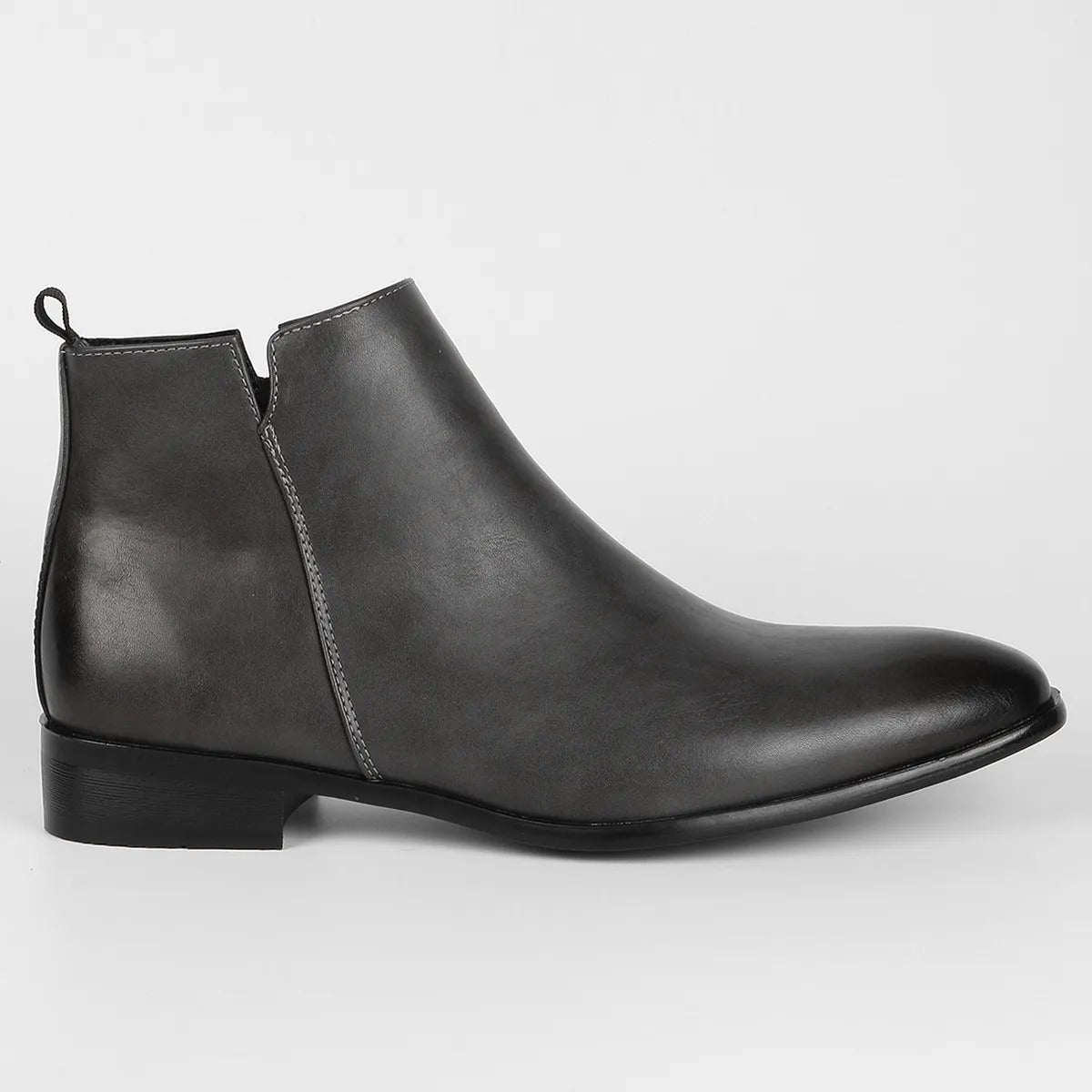 Herren Stiefel | Glatte Schaftform mit elastischem Seiteneinsatz