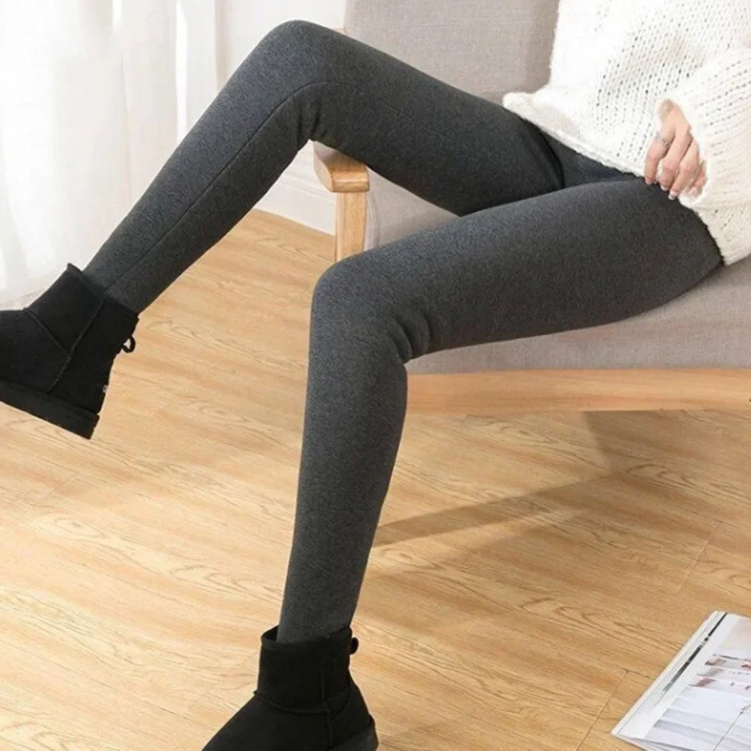 Damen Leggings | Fleece Ausführung blickdicht elastischer Bund