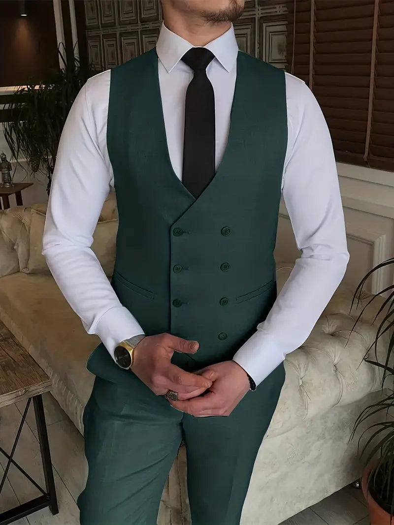 Herren Business-Set | Blazer, Weste und Hose in klarer Form