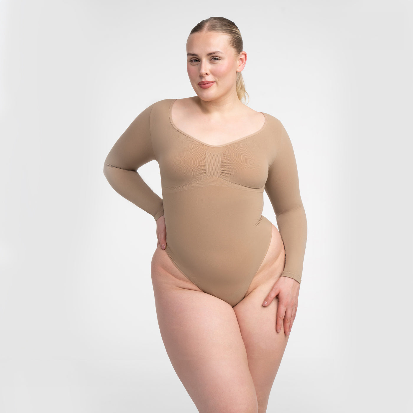 Damen Body | langärmelig mit durchgehender Fläche und Rückenöffnung