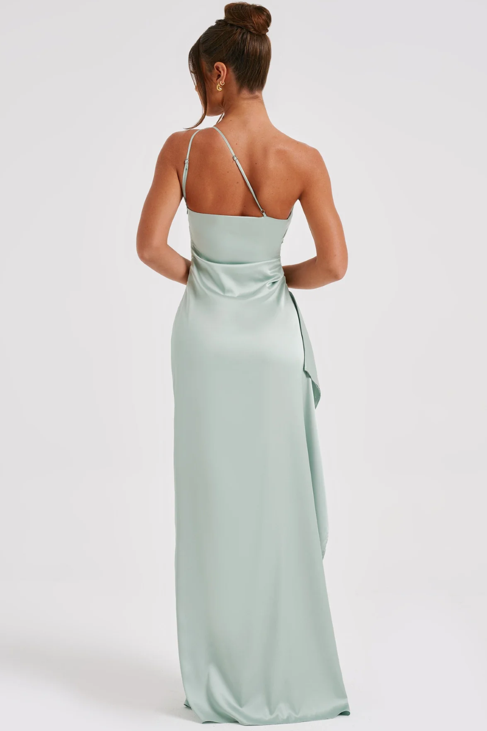 Women Maxi Dress | One Shoulder Design With Thigh Slit Maxi Length