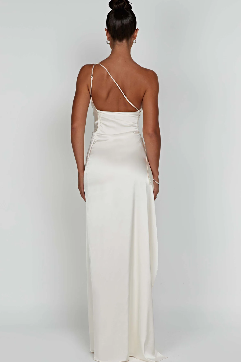 Women Maxi Dress | One Shoulder Design With Thigh Slit Maxi Length