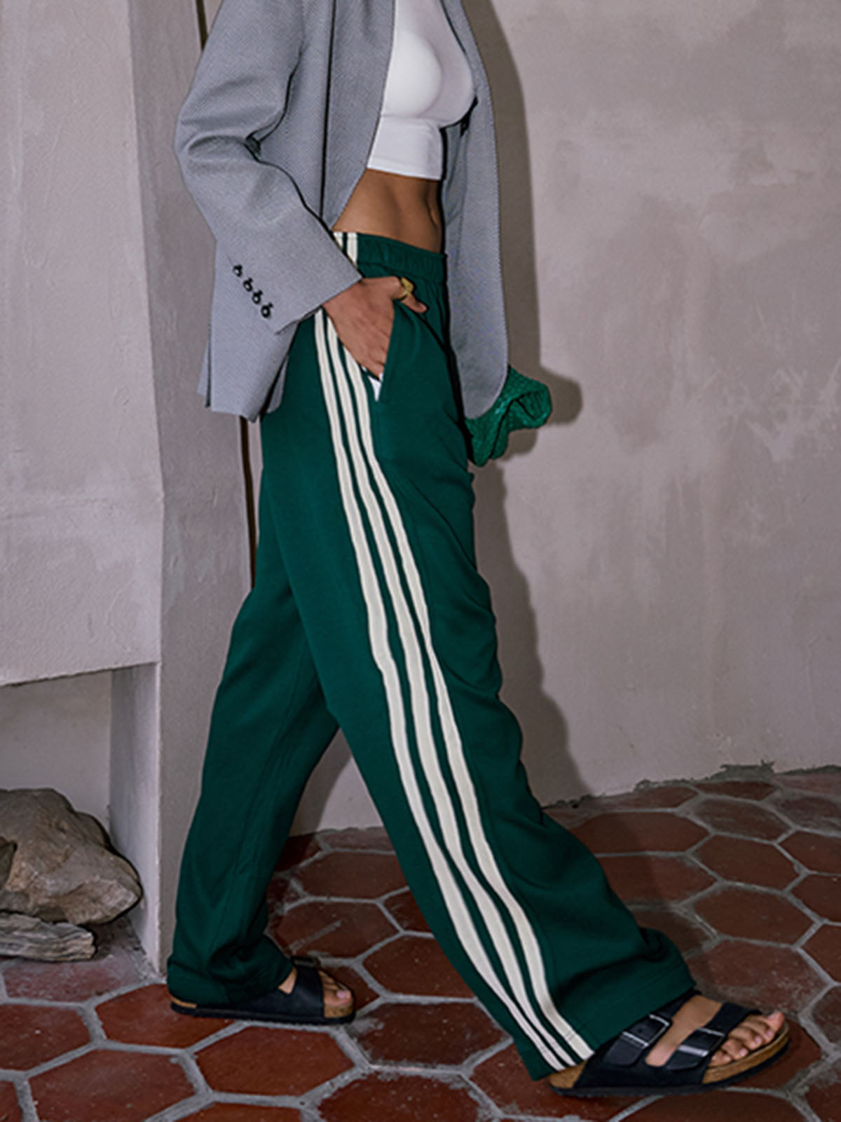 Damen Pantalon | Hohe Taille mit geraden Linien