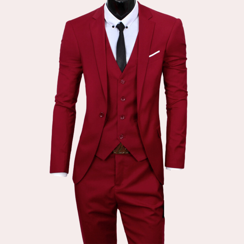 Herren-Anzug mit Schlanker Passform | dreiteiliges Set