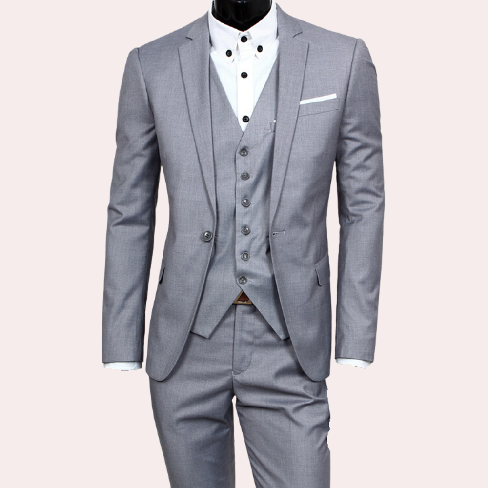 Herren-Anzug mit Schlanker Passform | dreiteiliges Set
