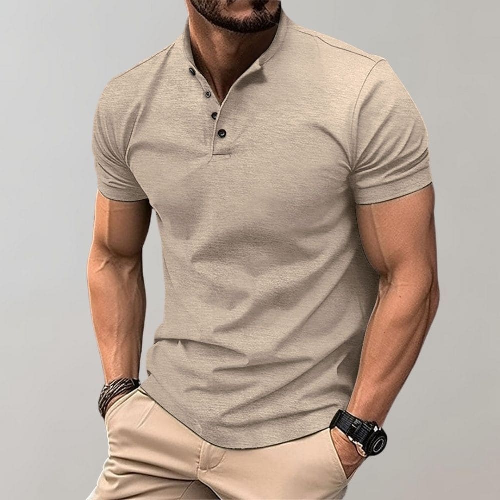 Herren Polo | klar geschnittenes Kurzarmshirt mit Knopfleiste
