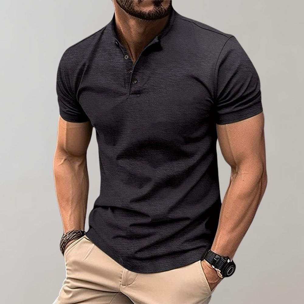 Herren Polo | klar geschnittenes Kurzarmshirt mit Knopfleiste