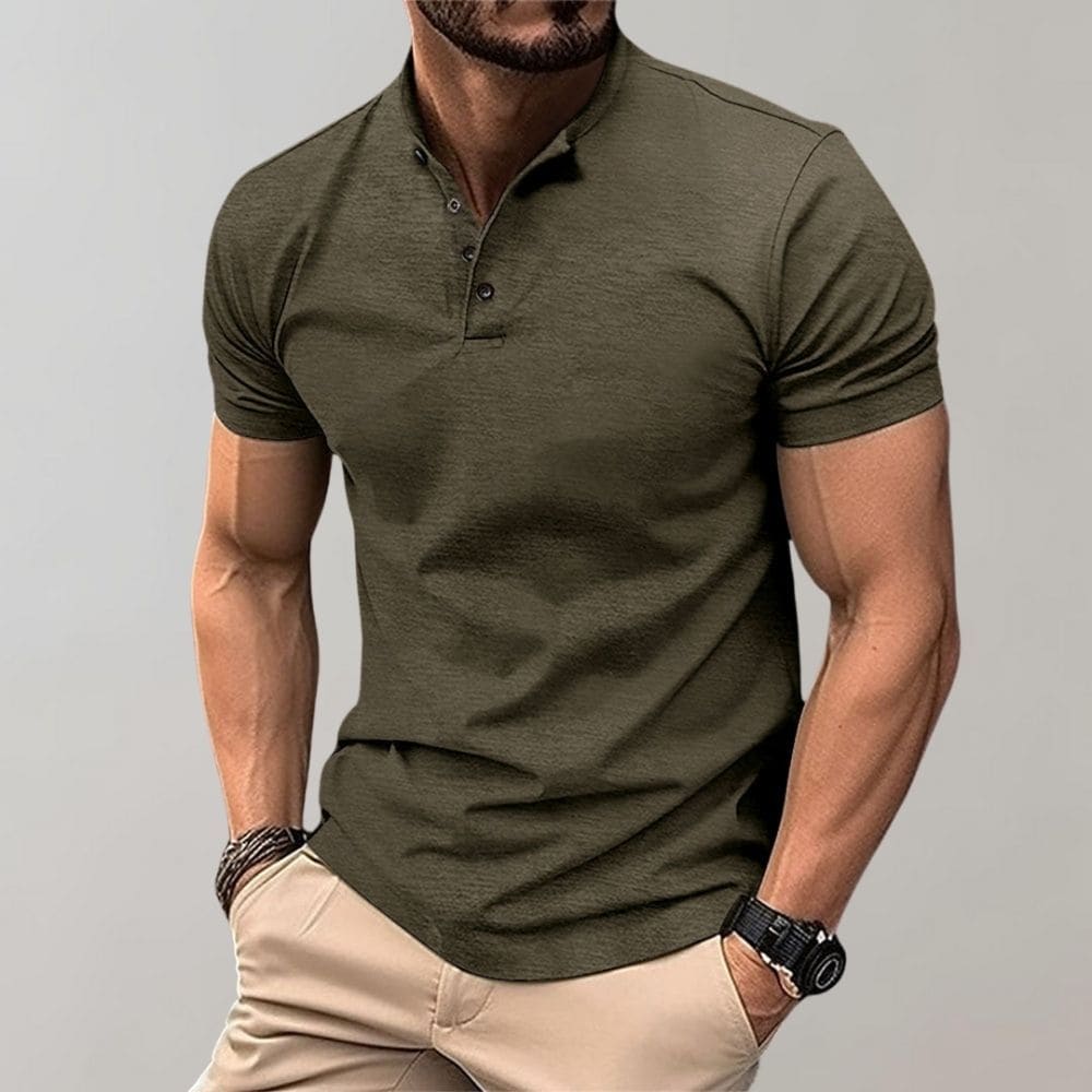 Herren Polo | klar geschnittenes Kurzarmshirt mit Knopfleiste