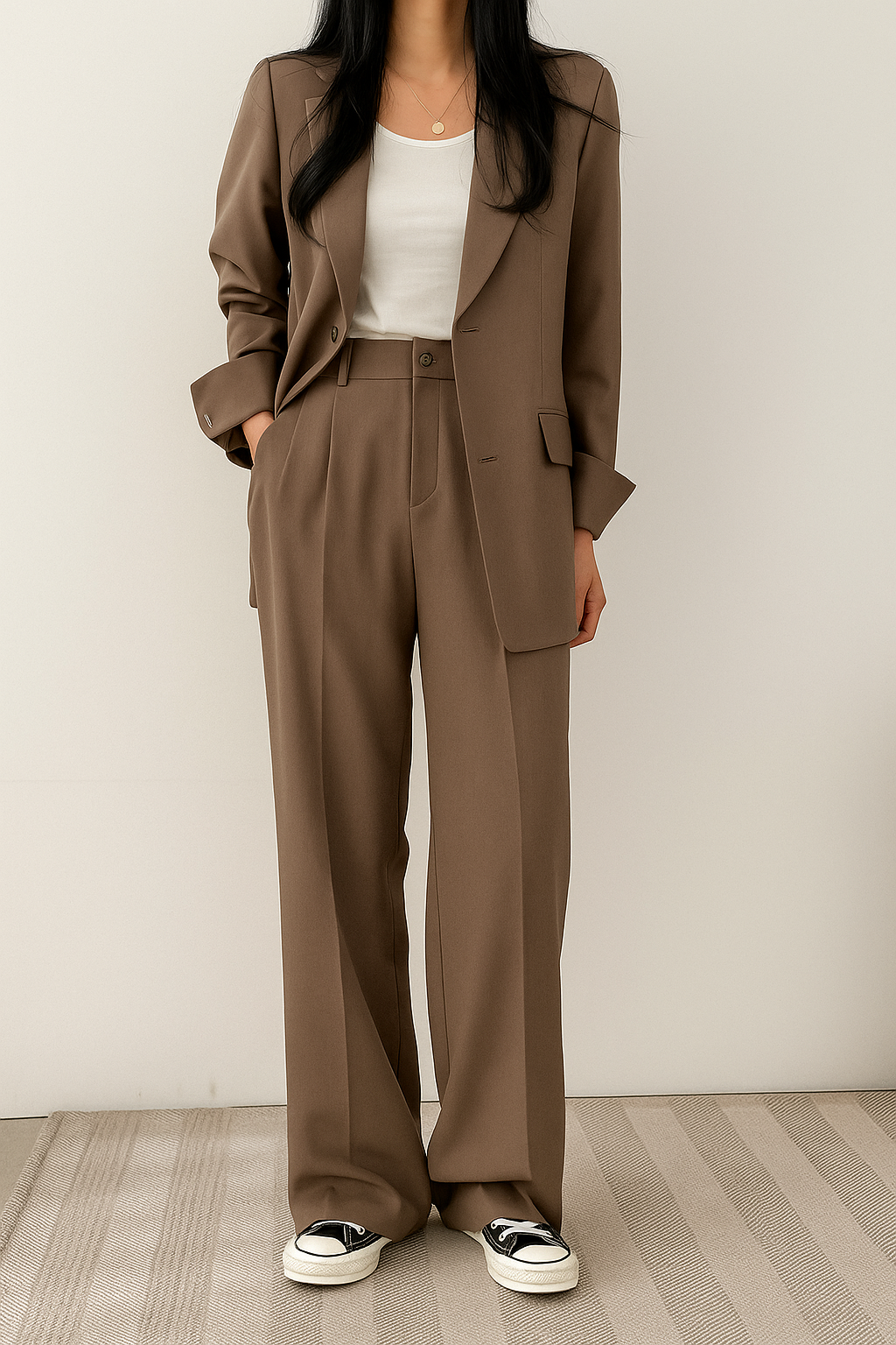 Damen Zweiteiliges Set | Blazer und Pantalon Kombiniert