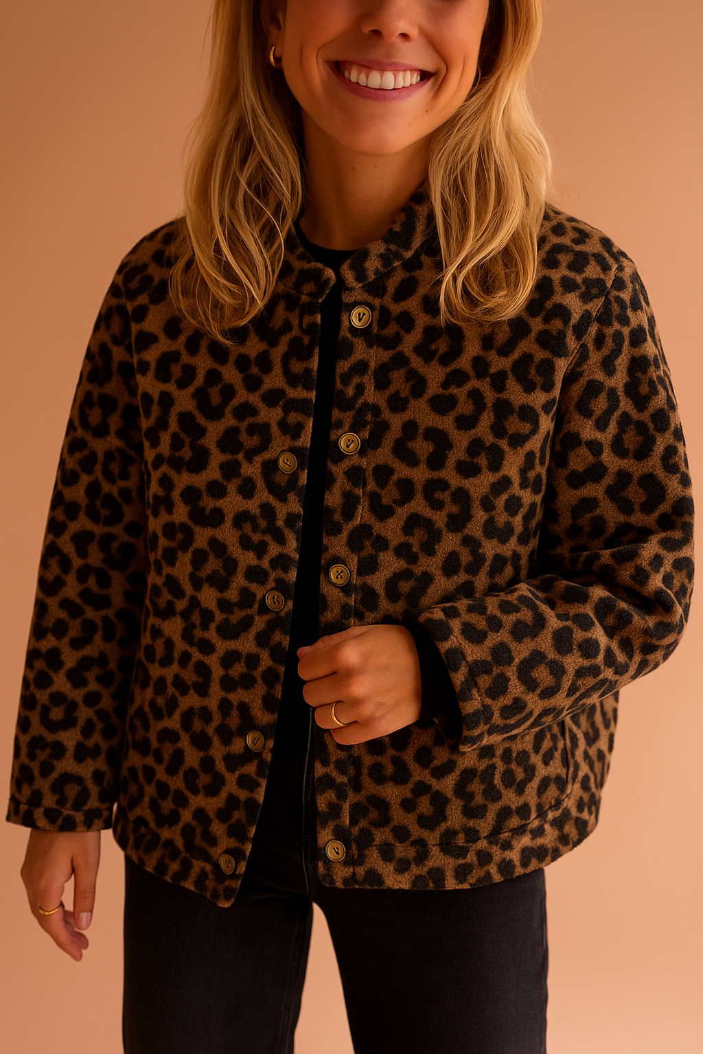 Damen Jacke | Kurze Ausführung mit Musterakzent