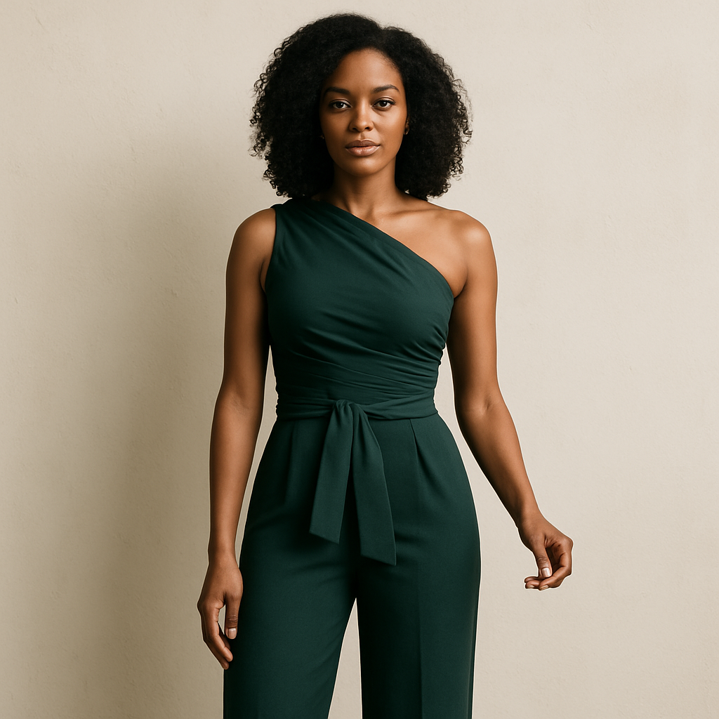 Damen Jumpsuit | asymmetrischer Schulterabschluss