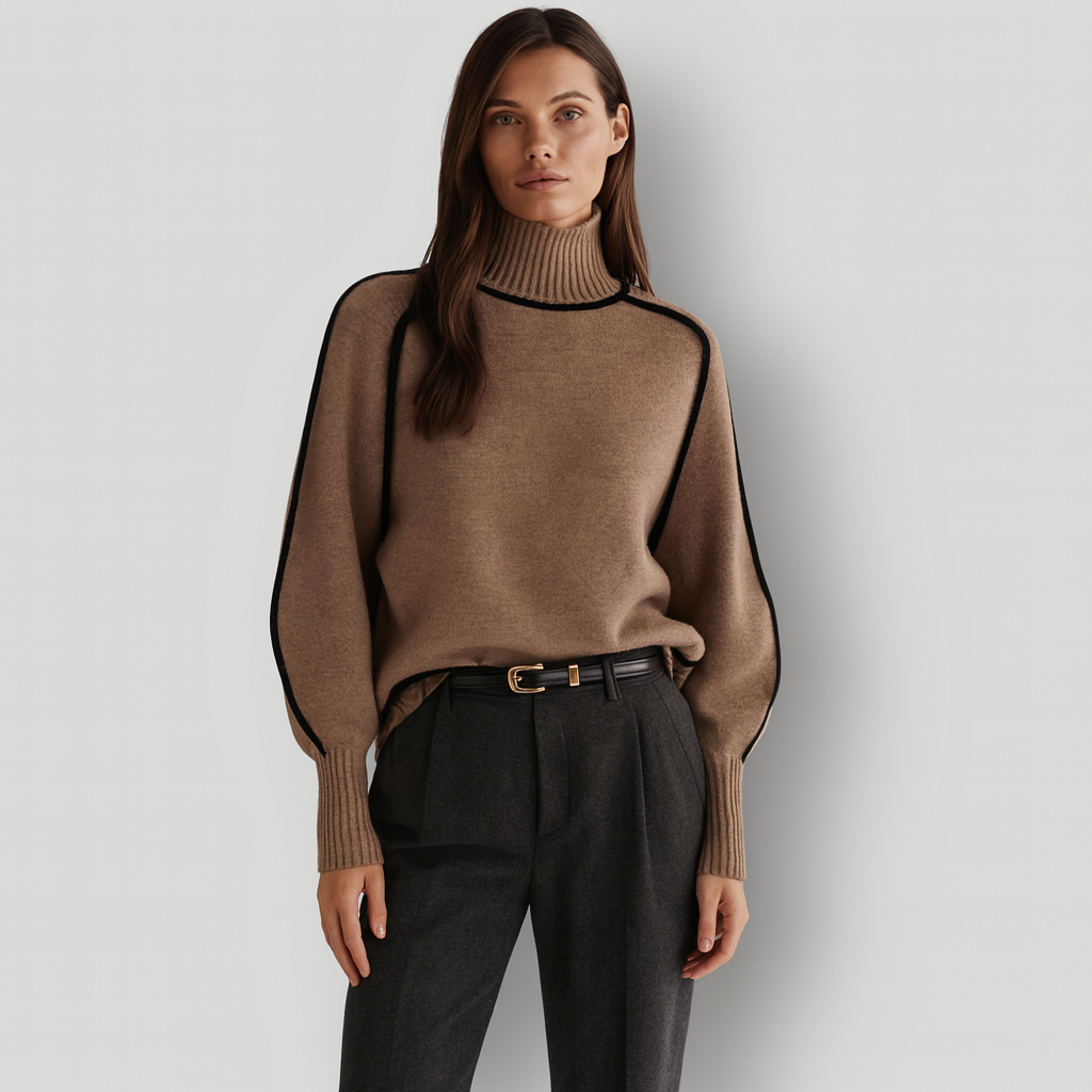 Damen Rollkragenpullover | Warmer, weicher Pullover für Winter