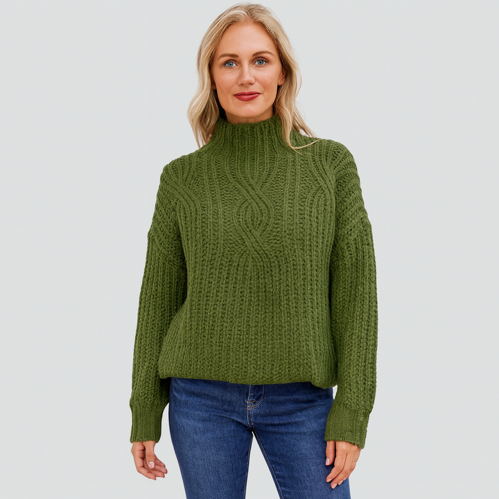 Damen Strickpullover | Warmer moderner Pullover für kalte Tage