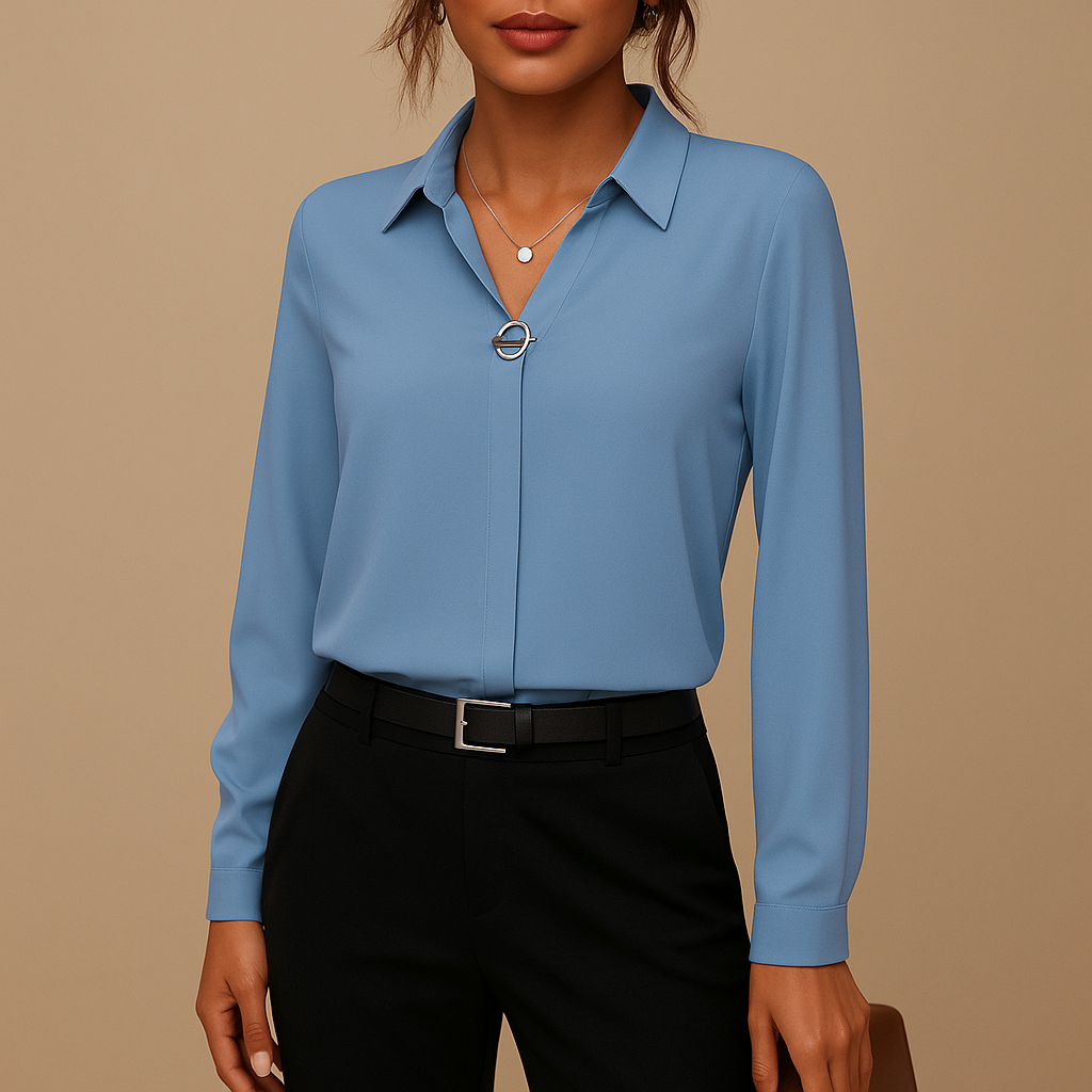 Damen-Bluse mit schlichtem Design | Alltagstauglich