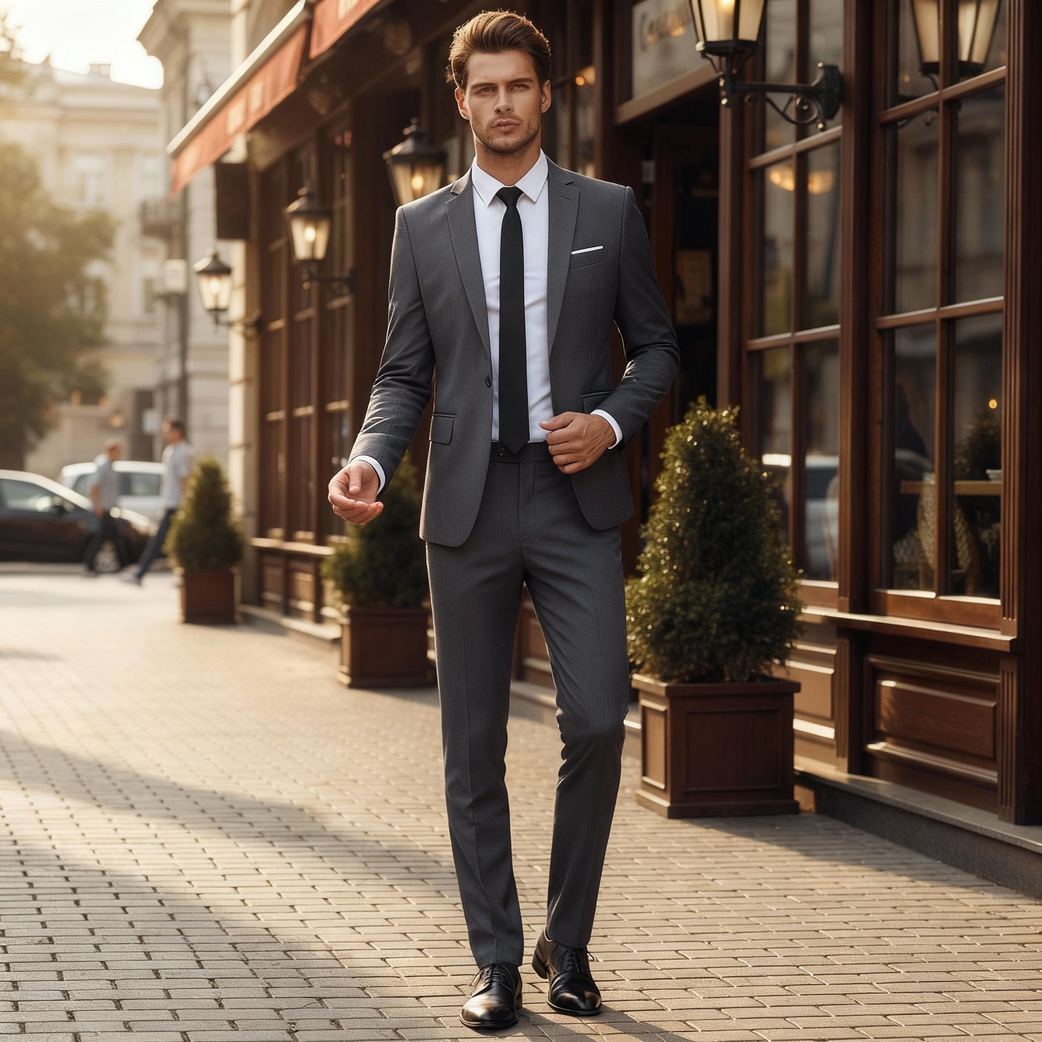 Herren Anzug | Zweiteilige Kombination mit Sakko und Bundhose