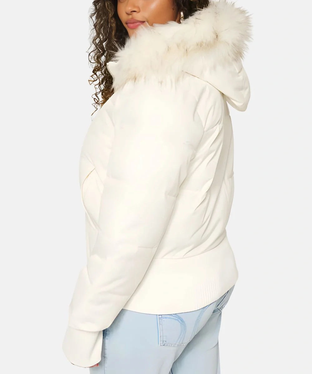 Damen Jacke | Abnehmbare Kapuze mit elastischen Bündchen