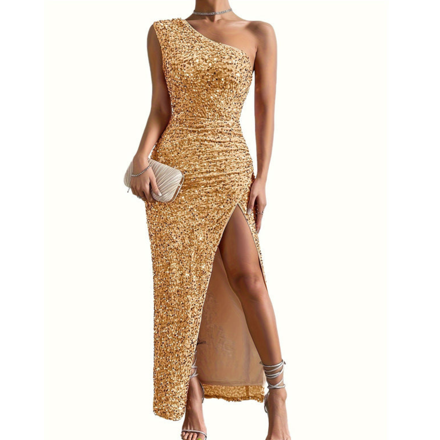 Women Dress | Bodycon Fit Asymmetric Neckline