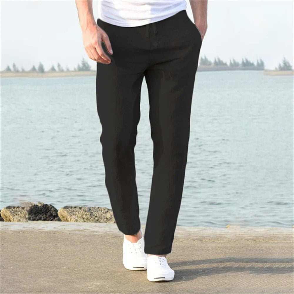 Herren Hose | leichte sommerliche Form mit weitem Bein