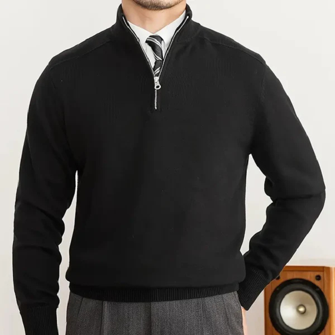 Herren Pullover | Halber Reißverschluss erhöhter Abschluss