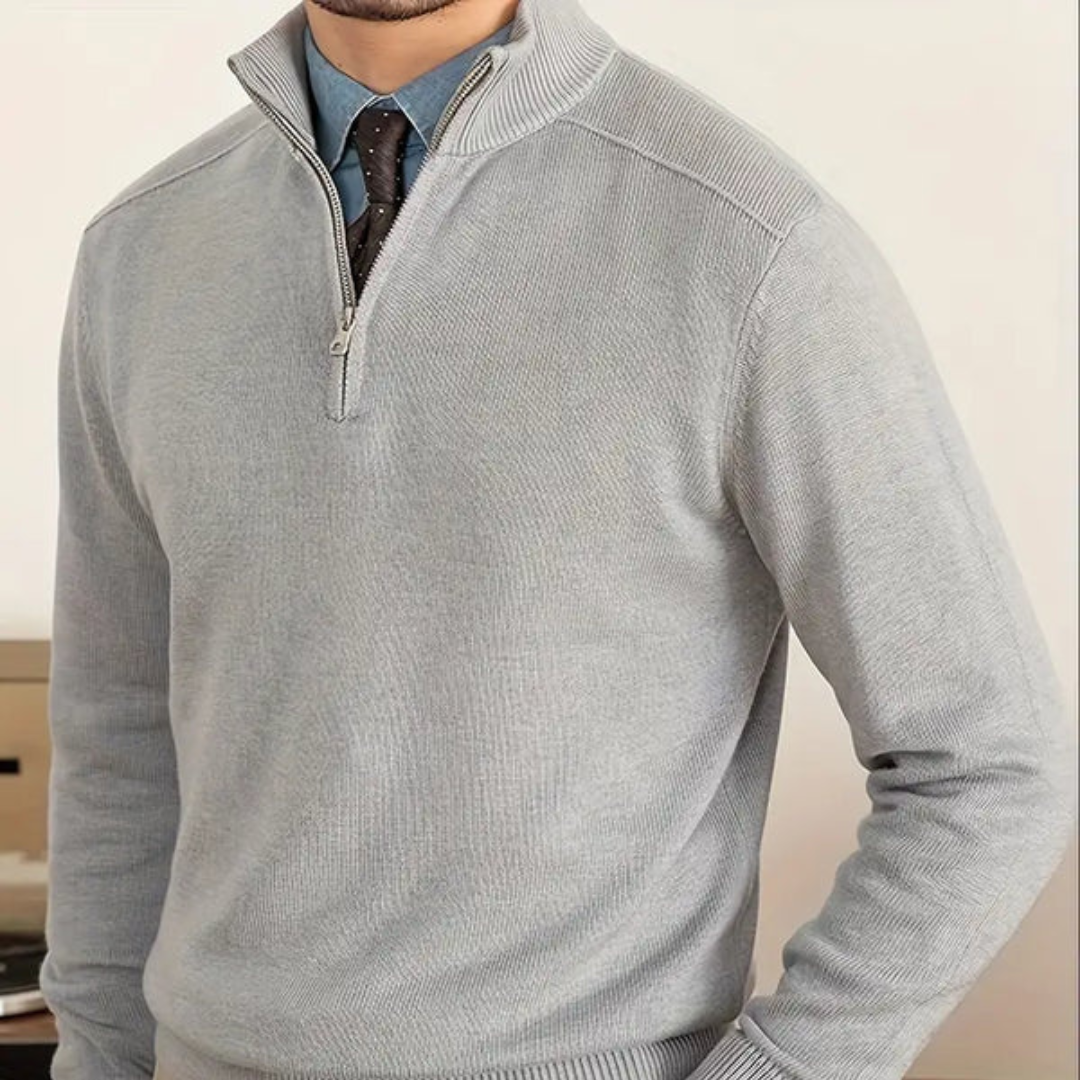 Herren Pullover | Halber Reißverschluss erhöhter Abschluss