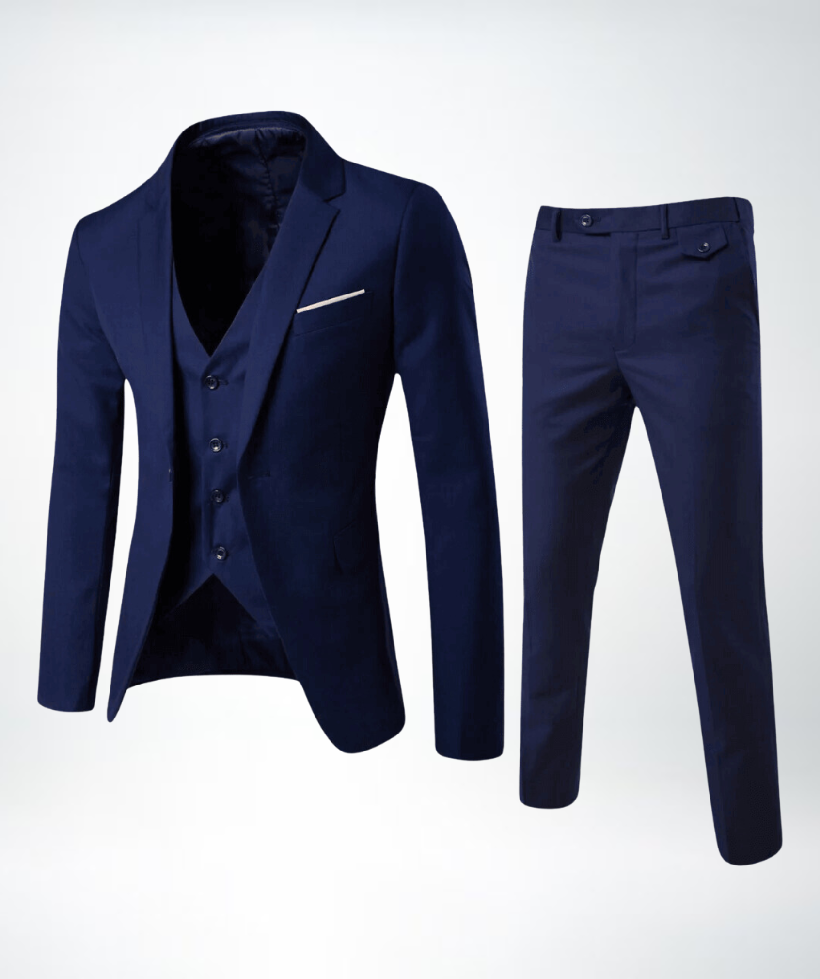 Herren Dreiteiliger Anzug | Taillierte Jacke Weste Hose