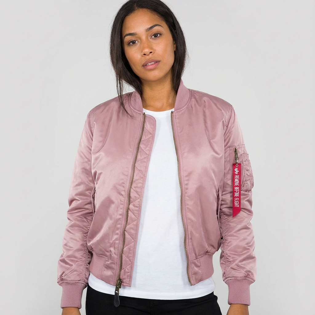 Damen Bomberjacke | Frontreißverschluss mit Ärmeltasche