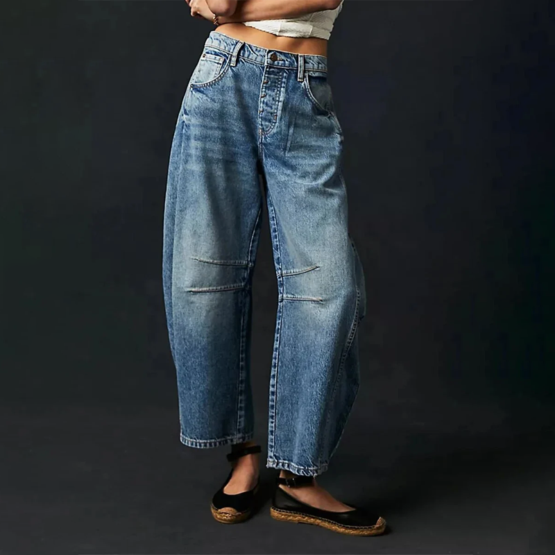 Damen Hose | Weit geschnittene Ausführung mit gerader Form