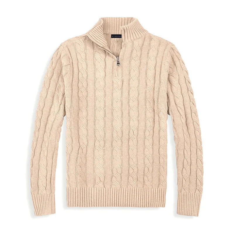 Herren Pullover | Stehkragen mit teilweiser Öffnung
